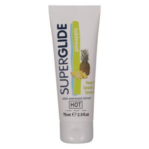 Lubrifiant Comestibil pe Bază de Apă, Superglide, Ananas, 75 ml