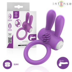 Inel Vibrator Hopps pentru Penis cu Stimulare Clitoridiană